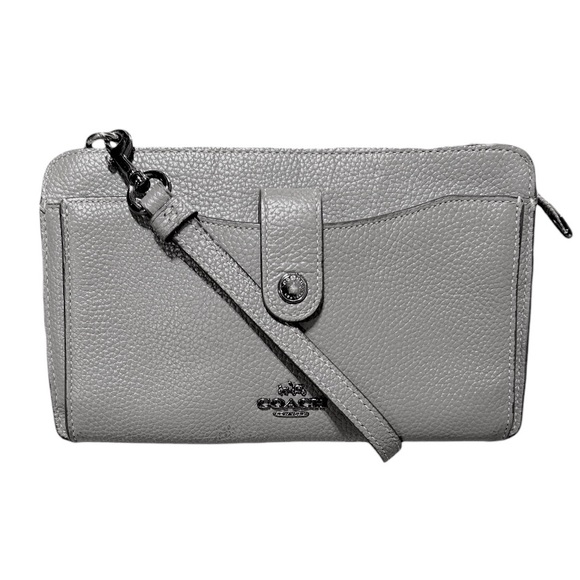 Coach Handbags - Coach Noa Pop-Up Messenger Crossbody Bag In Gray Pebbled Leather